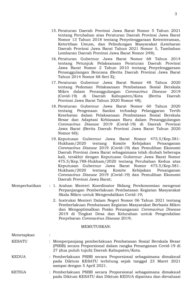 Ridwan Kamil Perpanjang PSBB Proporsional se-Jabar hingga 5 April (3253)