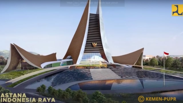 Desain Istana dari Juara Sayembara desain Ibu Kota Baru. Foto: Dok. PUPR