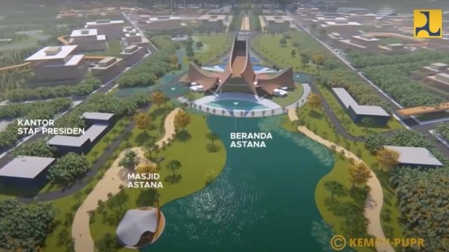 Desain Istana dari Juara Sayembara desain Ibu Kota Baru. Foto: Dok. PUPR