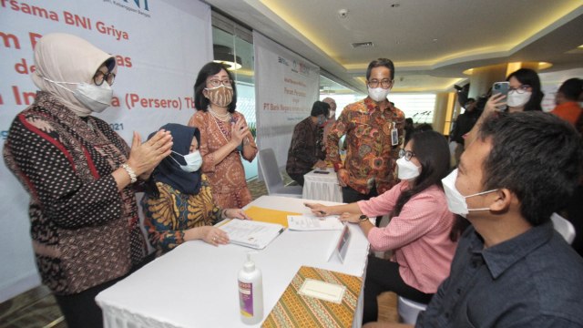 BNI dan Perum Perumnas gelar Akad KPR bersama di Tangerang Selatan, Banten. Foto: Dok. BNI