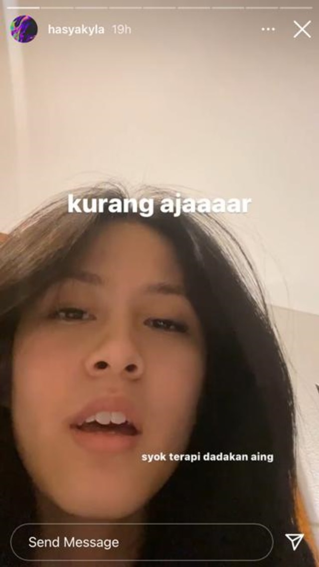 Tak Sengaja Live IG Bareng Ekshibisionis, <a href='https://makassar.tribunnews.com/tag/hasyakyla-utami' title='Hasyakyla Utami'>Hasyakyla Utami</a> Syok dan Trauma (2)