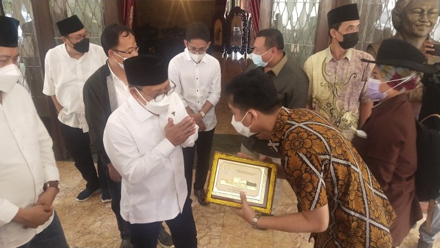 Wali Kota Solo Gibran Rakabuming menerima kunjungan Ketua Umum Partai Kebangkitan Bangsa (PKB) Muhaimin Iskandar