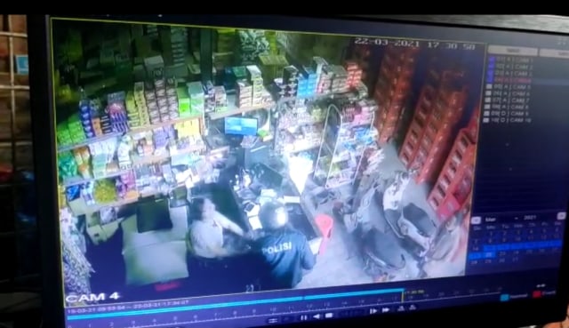 Screenshot video percobaan perampokan di Denpasar, Bali - IST