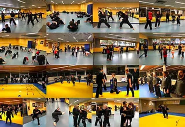 Suasana latihan di Perguruan Pencak Silat Harimau Bongkot Belgia. Sumber: https://www.pencaksilatbelgium.com/archief