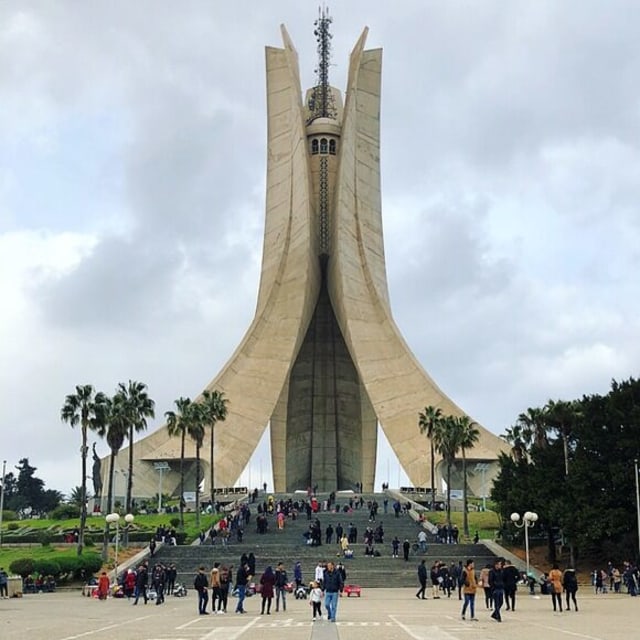 Martyr's Memorial of Algeria. Image by Atlasobscura 