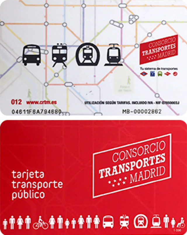 Kartu Multiple Trip memudahkan turis dalam menggunakan transportasi publik (Foto: www.metromadrid.es)