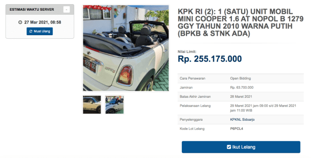KPK Lelang 3 Mobil Mewah, Ada MINI Cooper hingga Hummer H2! (175775)