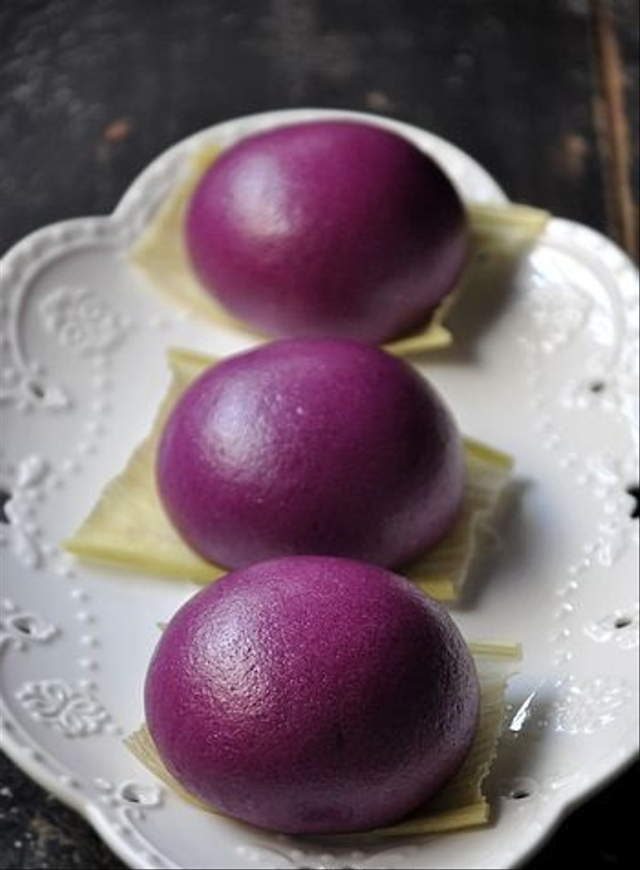 Tampilan luar bakpau ubi ungu. Sumber: Pinterest