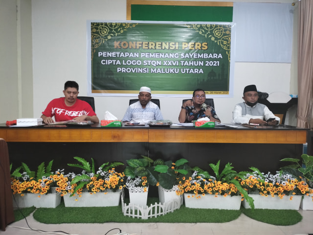 Konferensi pers dewan juri sayembara logo STQ Nasional. Foto: Julfikar Sangaji/JMG
