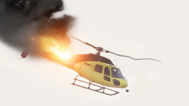 Ilustrasi helikopter jatuh. Foto: Shutter Stock
