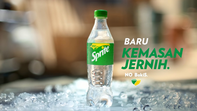 Sprite beralih menggunakan botol PET jernih sebagai kemasannya. Dok. Sprite.