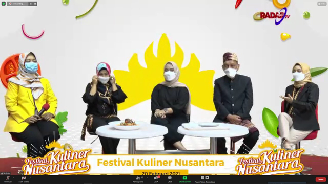 Beberapa praktisi, pejabat pemerintah, dan pegiat budaya Lampung menjadi pembicara dalam Festival Kuliner Nusantara khas Lampung yang diadakan oleh ILUNI UI, Sabtu (20/3) melalui daring dengan standar protokol kesehatan.