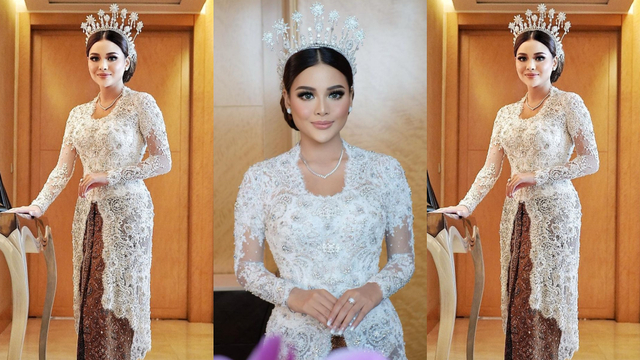 Kebaya Klasik Aurel Hermansyah di Akad Nikah Foto: Instagram @bennusorumba & @verakebaya.