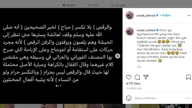 April Jasmine Banjir Kritik Gegara Joget Tiktok, Begini Pembelaan Ustaz Solmed (255033)