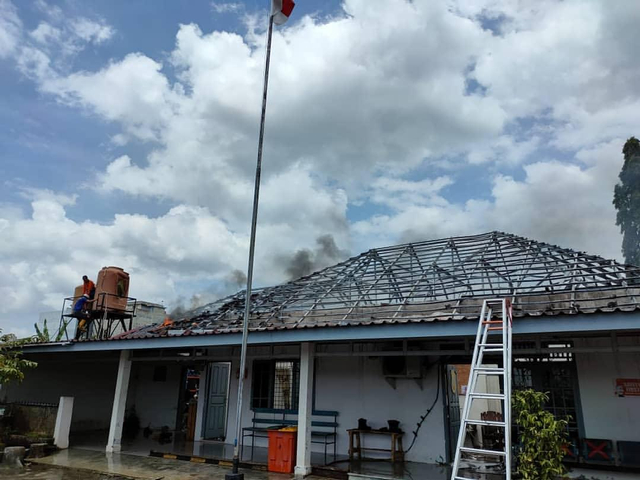 Ruangan yang terkbakar. (Foto. Istimewa)