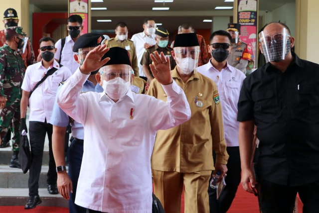 Wakil Presiden RI Ma'ruf Amin saat berada di Kota Pariaman, Sumatera Barat. Foto: Diskominfo Pariaman