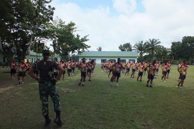 Seluruh prajurit Kodim 1014/Pangkalan Bun mengikuti kegiatan Garjas terjadwal. Foto : KODIM 1014/Pangkalan Bun.