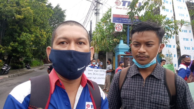 Belasan Pekerja TIKI Denpasar Lakukan Aksi Mogok dan Unjuk Rasa (5660)