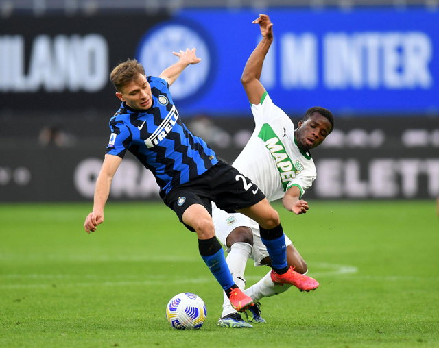 Pertandingan antara Inter Milan vs AS Sassuolo di San Siro, Milan, Italia. Foto: Daniele Mascolo/Reuters