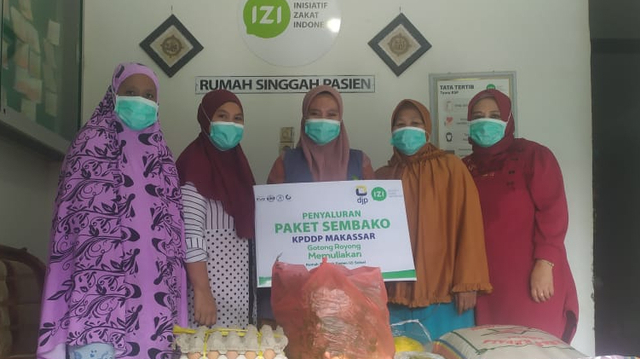 KPDDP Makassar Salurkan Sembako ke Rumah Singgah Pasien IZI