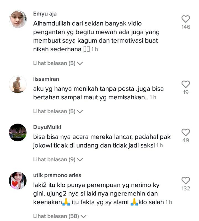 Sederhana Tanpa Pelaminan dan Dekorasi, Pernikahan Pengantin Ini Jadi Sorotan (492010)