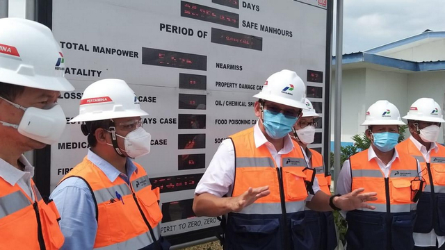 Basuki Tjahaja Purnama atau Ahok, saat lakukan kunjungan kerja ke Proyek JTB yang dioperatori oleh PT Pertamina EP Cepu (PEPC) di Bojonegoro. Kamis (08/04/2021) (foto: istimewa)