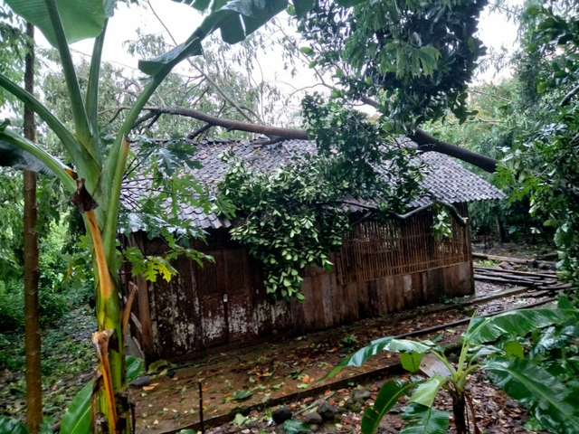 Sejumlah rumah di tiga kecamatan Boyolali yang mengalami kerusakan setelah diterjang angin kencang (09/04/2021).