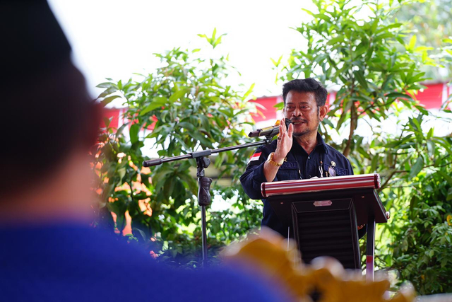 Menteri Pertanian Syahrul Yasin Limpo membuka secara resmi Expose Inovasi Buah Tropika pada Jumat, 9 April 2021.  Foto: Kementan