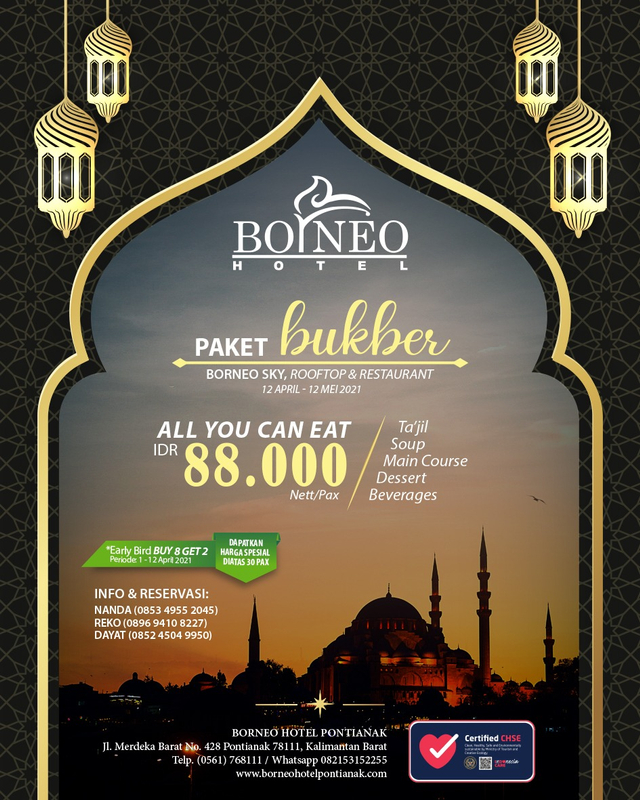 Hotel Borneo Pontianak hadirkan paket buka puasa bersama all you can eat. Foto: Dok. Hotel Borneo