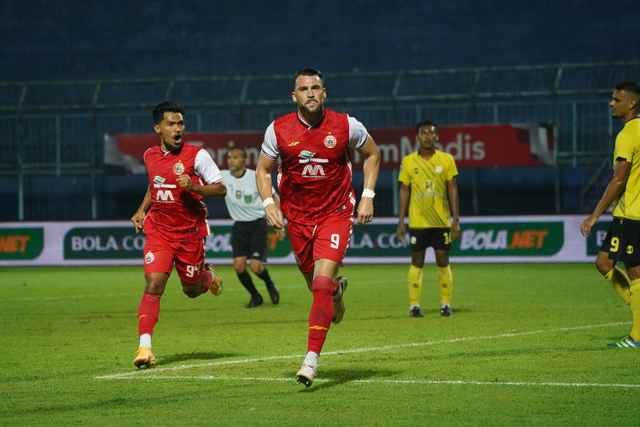 Persija Jakarta melawan Barito Putera di pertandingan 8 besar Piala Menpora.  Foto: Dok: Media Persija