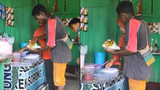 Pria Ini Makan di Warung Prasmanan dan Ambil Nasi yang Menggunung, Penjual Emosi (7458)