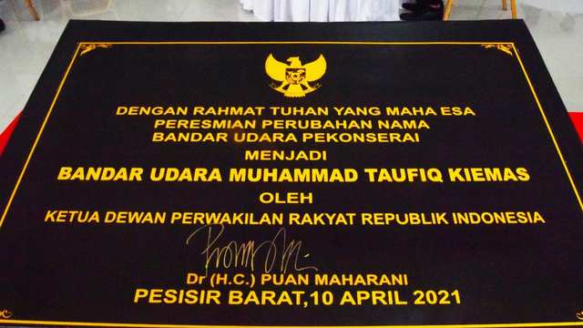 Launching Bandara Taufik Kiemas di Kabupaten Pesisir Barat, Lampung. Foto: Dok. Kemenhub
