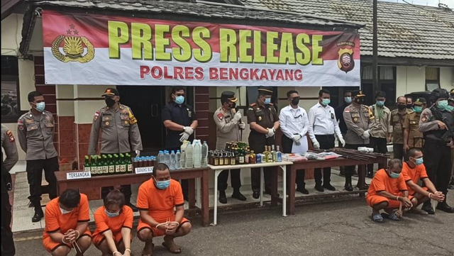 Polres Bengkayang menggelar press release. Foto: M Zain/Hi!Pontianak