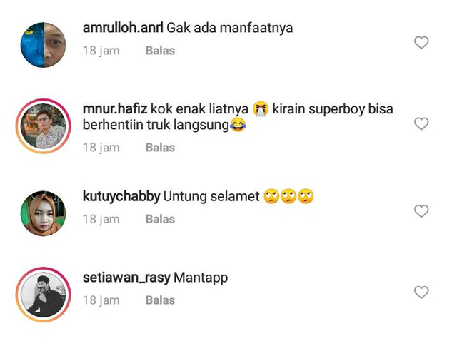 Nekat Adang Truk di Tengah Jalan, Remaja Ini Nyaris Tertabrak (11220)
