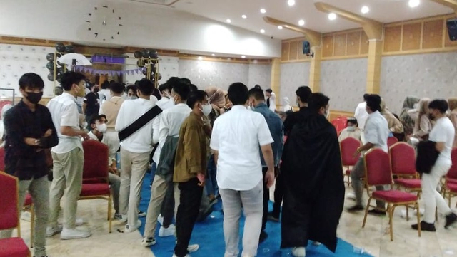 Pesta malam perpisahan SMAN 1 Tanjab Barat Jambi. (Foto: Istimewa)