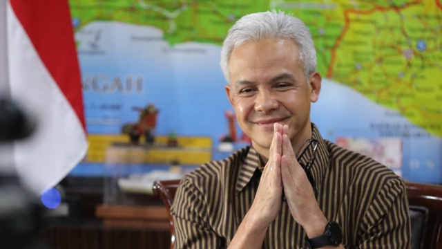 Gubernur Jateng Ganjar Pranowo pada acara Peluncuran Aksi Pencegahan Korupsi Stranas PK 2021-2022 yang digelar KPK secara daring, Selasa (13/4). Foto: Pemprov Jateng