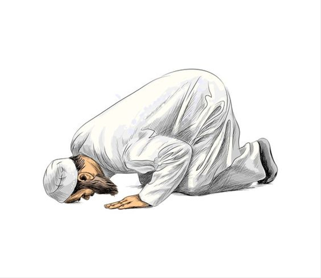 Ilustrasi tata  cara sholat, sumber: Freepik.com