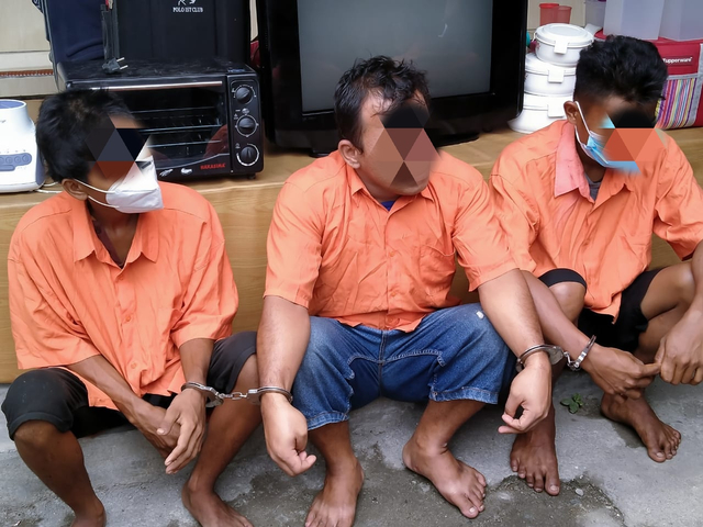 3 pelaku pencurian ditangkap Polsek Medan Area. (Istimewa)