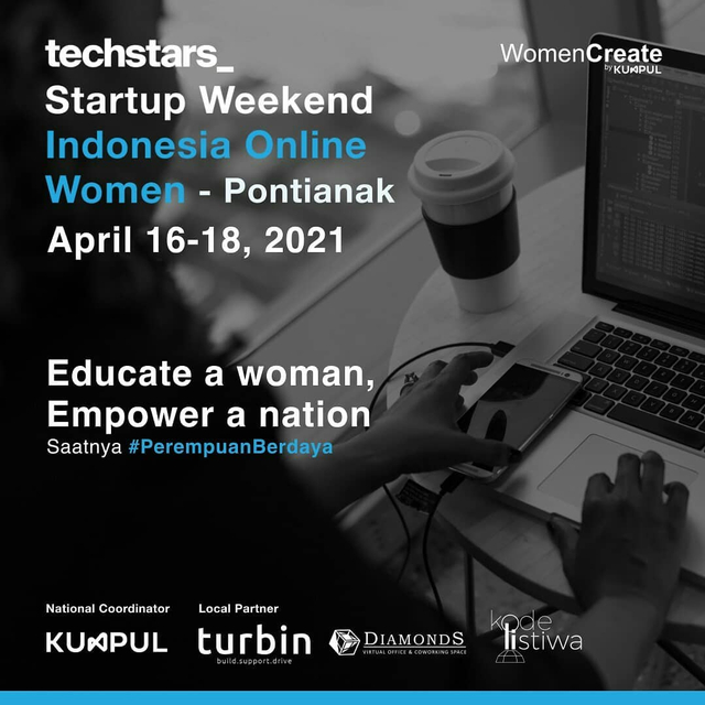 Startup Weekend Indonesia Online Women di Pontianak digelar 16-18 April 2021. Foto: Dok. Istimewa
