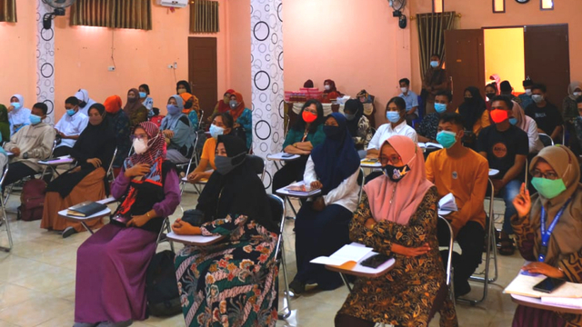 Kegiatan Pelatihan Pemberdayaan Organisasi Perempuan Dalam Pencegahan dan Pendampingan Korban Kekerasan Perempuan dan Anak, bertempat di Hotel Anutapura Parigi, Kamis (15/4). Foto: Diskominfo Parimo