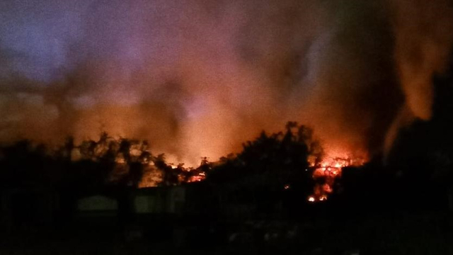 Kebakaran gudang milik PT Pertamina di Aceh Tamiang. Dok. TNI Korem Lilawangsa