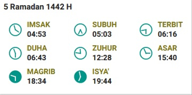Jadwal Imsakiyah dan Buka Puasa Medan 5 Ramadhan, 17 April 2021 (441432)
