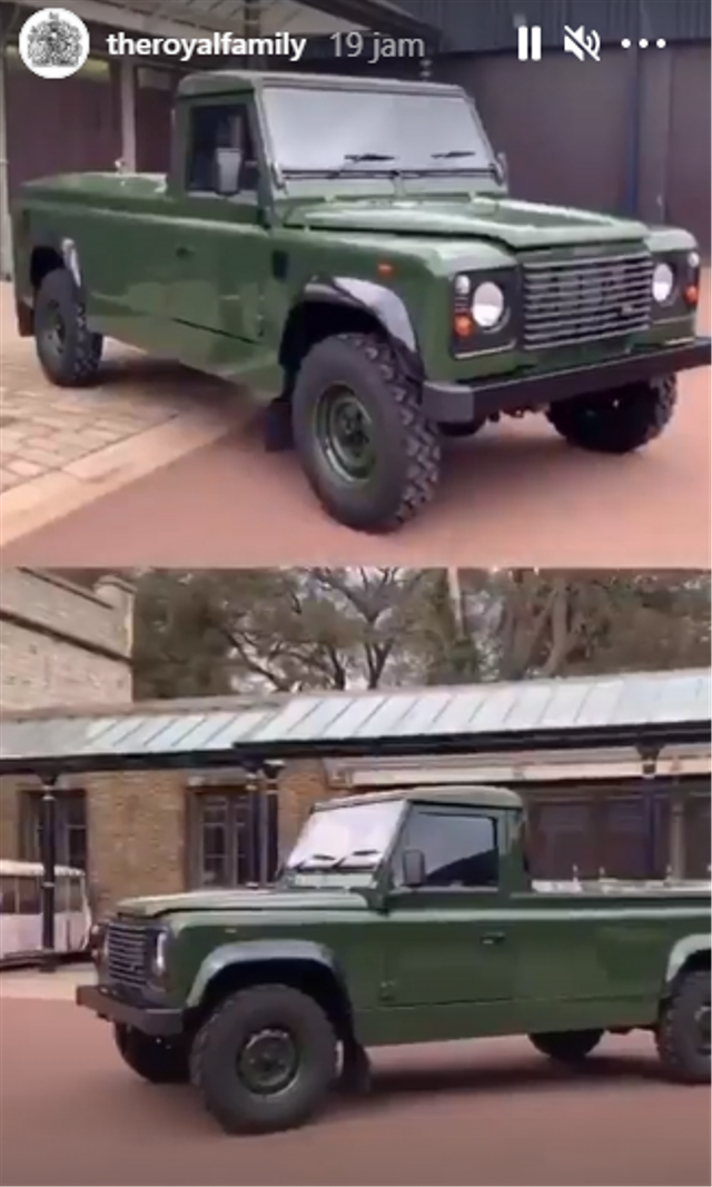 Land Rover yang akan membawa peti mati Pangeran Philip sudah disiapkan olehnya sendiri sejak 2003. Foto: dok. Instagram