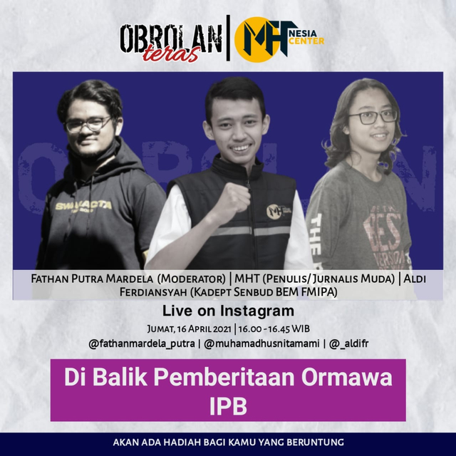 Poster Obrolan Teras. (Dok. Pribadi)