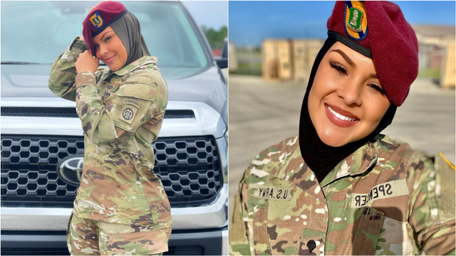 Potret Savannah Spencer, Tentara Berhijab Pertama Lulusan Airborne di AS Foto: Instagram @savannahspencer_