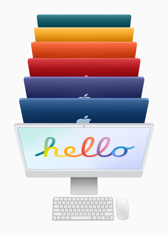 iMac terbaru dengan prosesor Apple M1 yang telah didesain ulang. Foto: Apple