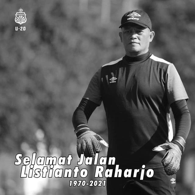 Listianto Raharjo eks kiper Timnas Indonesia. Foto: Instagram/Bhayangkara Solo FC U20