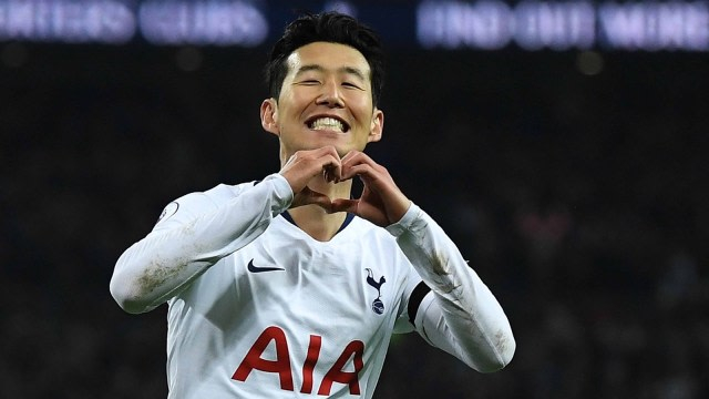 Aksi Son Heung-min ketika memperkuat Tottenham Hotspur. (Foto: Getty Images/David Ramos)
