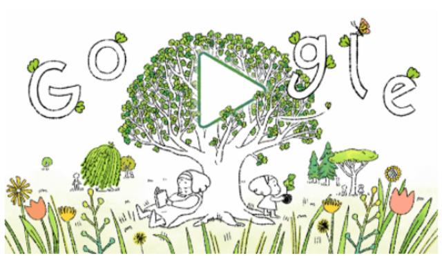 Google Doodle Hari Bumi Foto: Screenshot/Google
