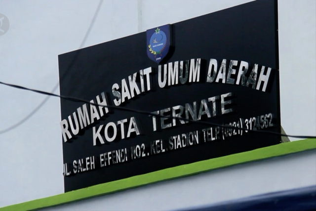 Rumah Sakit Umum Daerah Kota Ternate di Jalan Saleh Effendi, Kelurahan Stadion, Kecamatan Ternate Tengah, Kota Ternate, Maluku Utara. Foto: Harmoko